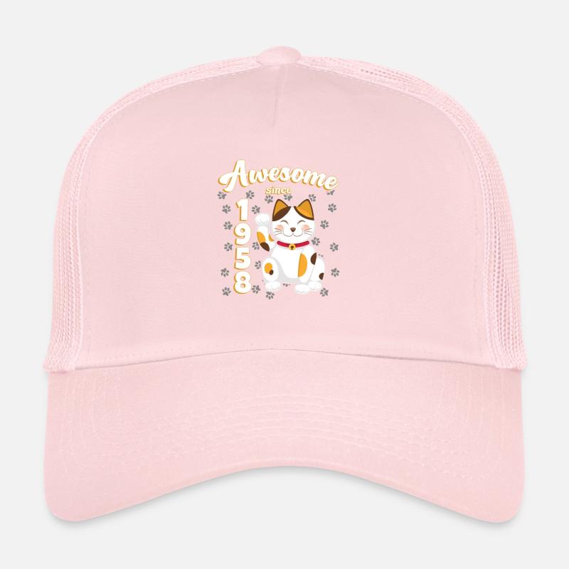 1958 Geburtstag Awesome since Katze Maneki neko Trucker Cap