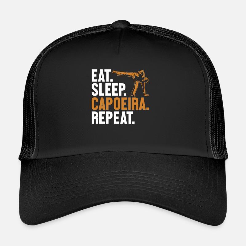 Manger Dormir Capoeira Répéter Ginga Capoeirista Danse Casquette trucker 