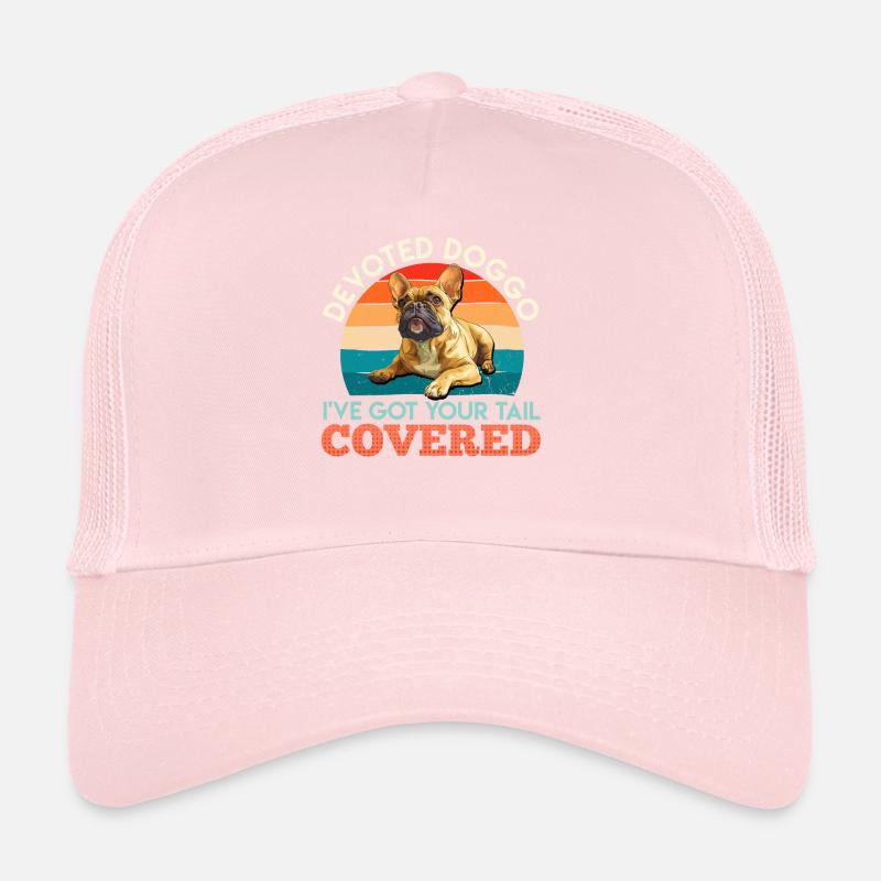 French Bulldog DEVOTED DOGGO Funny Trucker Cap