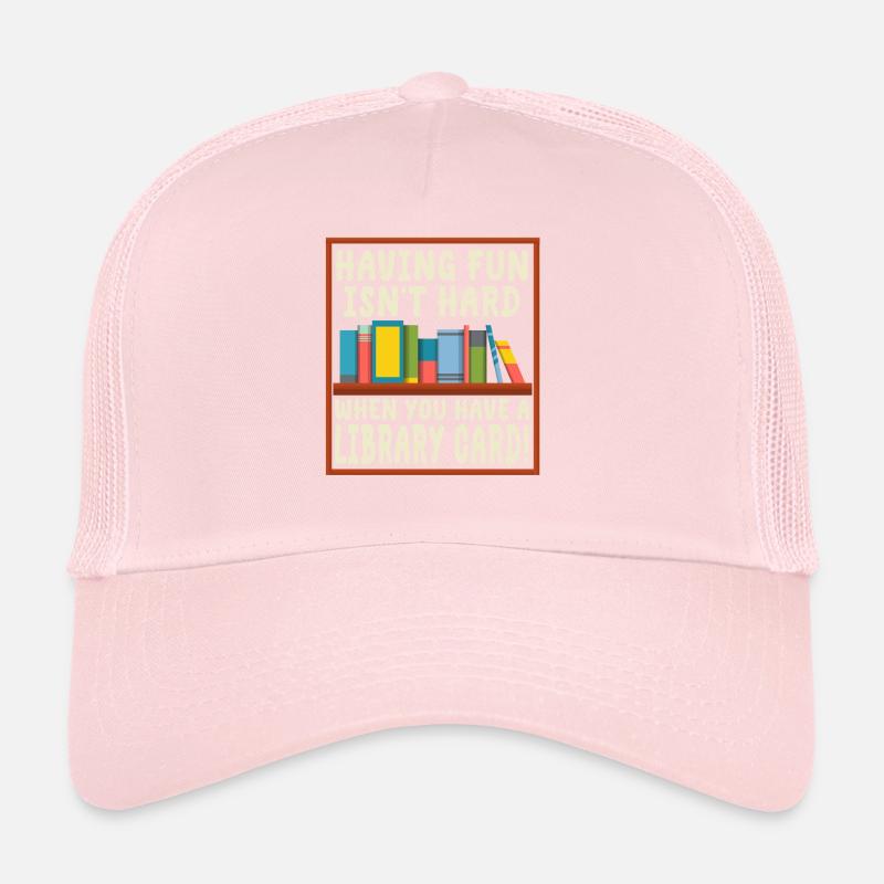 S’amuser n’est pas difficile avec une carte de bibliothèque Casquette trucker 