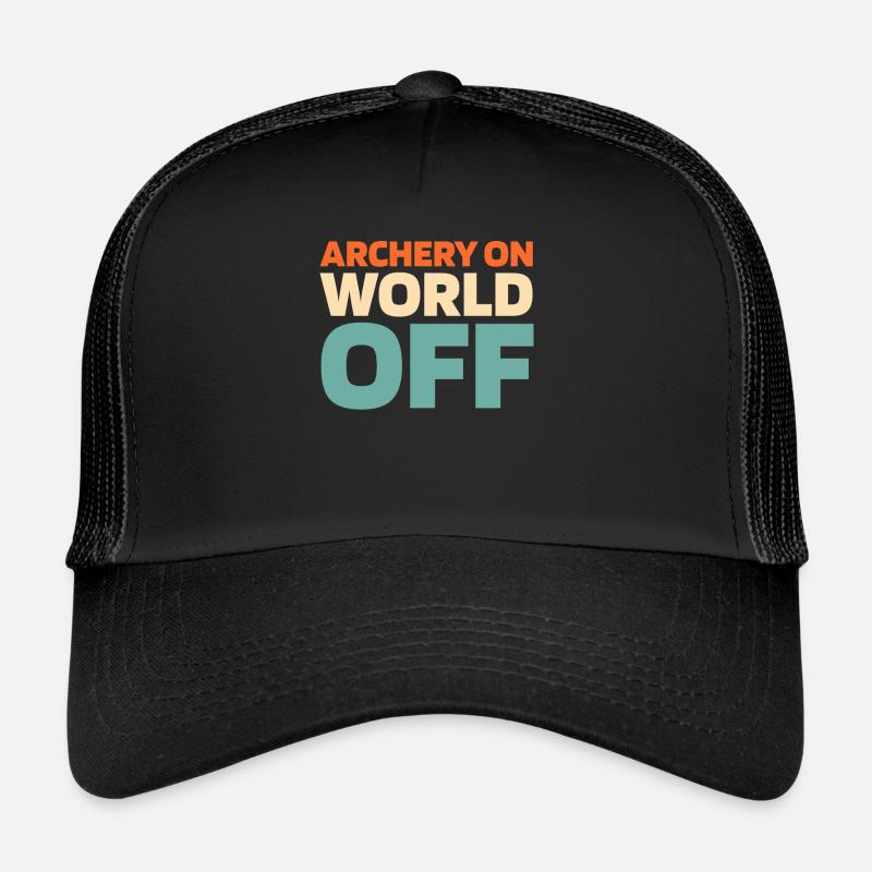 Bogenschießen Bogensport Bogenschütze - Trucker Cap - Schwarz/Schwarz