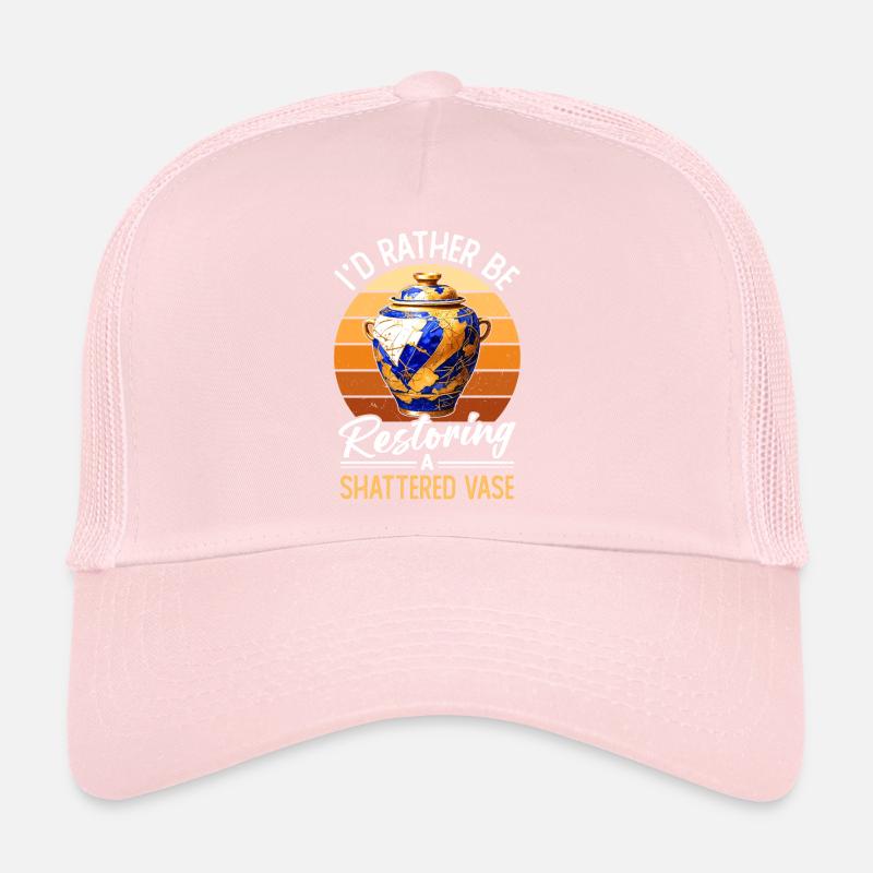 Conception japonaise de réparation de l’or Kintsukuroi Casquette trucker 