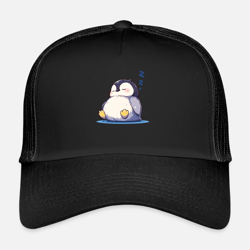 Pingouin endormi Pingouin Kawaii Mignon Casquette trucker 