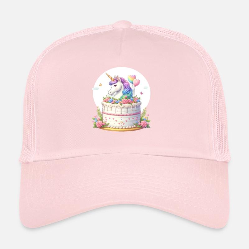 Licorne sur gâteau d’anniversaire Casquette trucker 