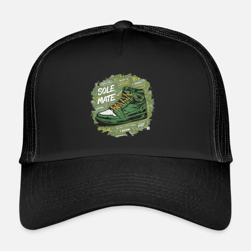 COOLE SCHUHE, SOLE MATE - Trucker Cap - Schwarz/Schwarz