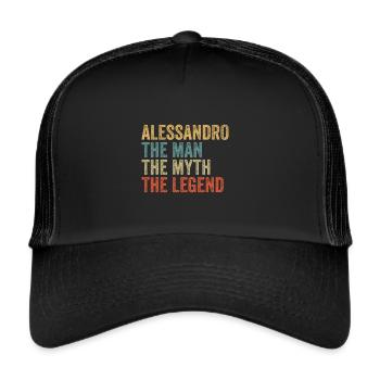 Alessandro the man the myth - Trucker Cap - black/black - Front