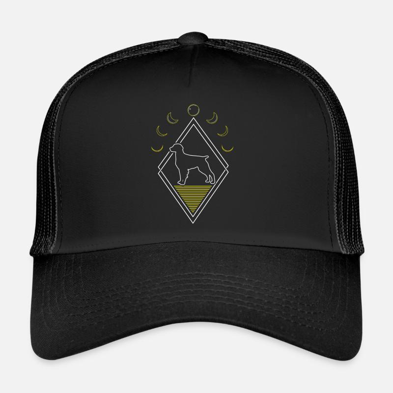 Brittany Spaniel Abstract Moon Phases Trucker Cap