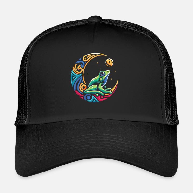 Frog Toad Tribal Moon Trucker Cap
