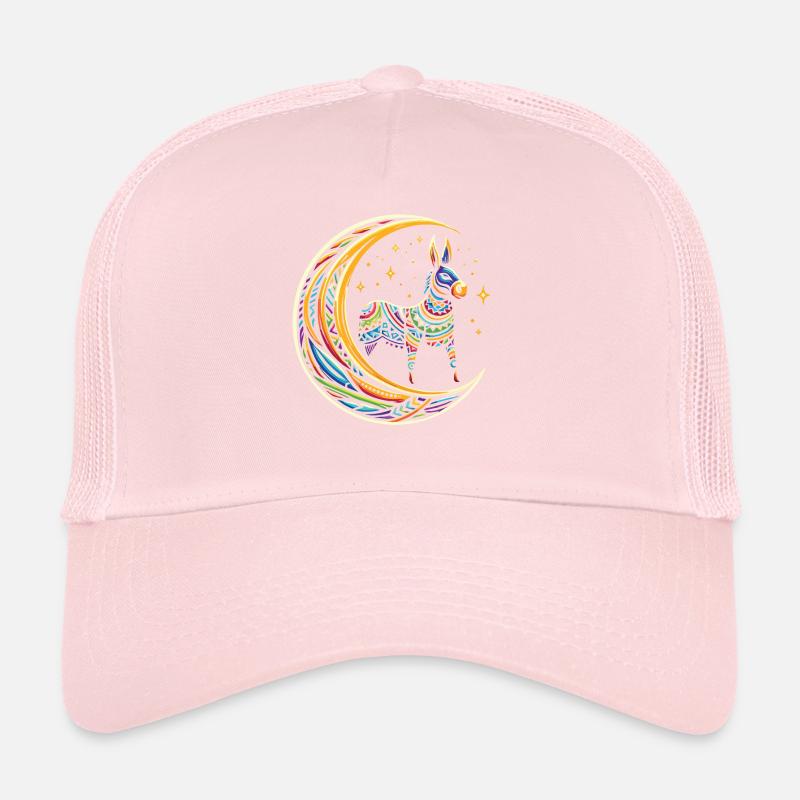 Muli Donkey Tribal Moon Trucker Cap