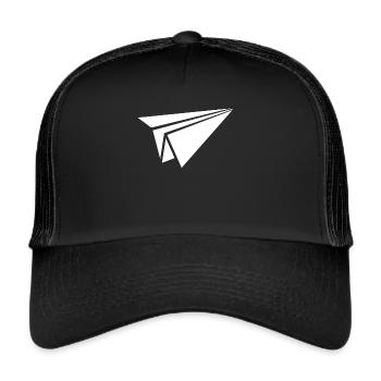 Paper Airplane Origami Paper Airplane Master - Trucker Cap - black/black - Front