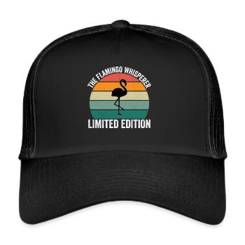 The Flamingo Whisperer - Trucker Cap - Schwarz/Schwarz - Vorne