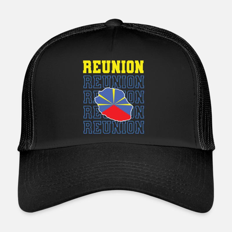 Gift idea flag map Reunion Island 974 Trucker Cap