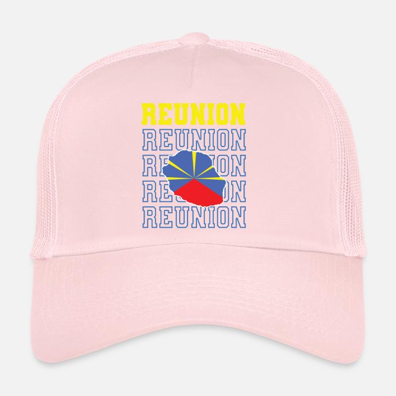 idee cadeau drapeau carte ile de la reunion 974 Casquette trucker 