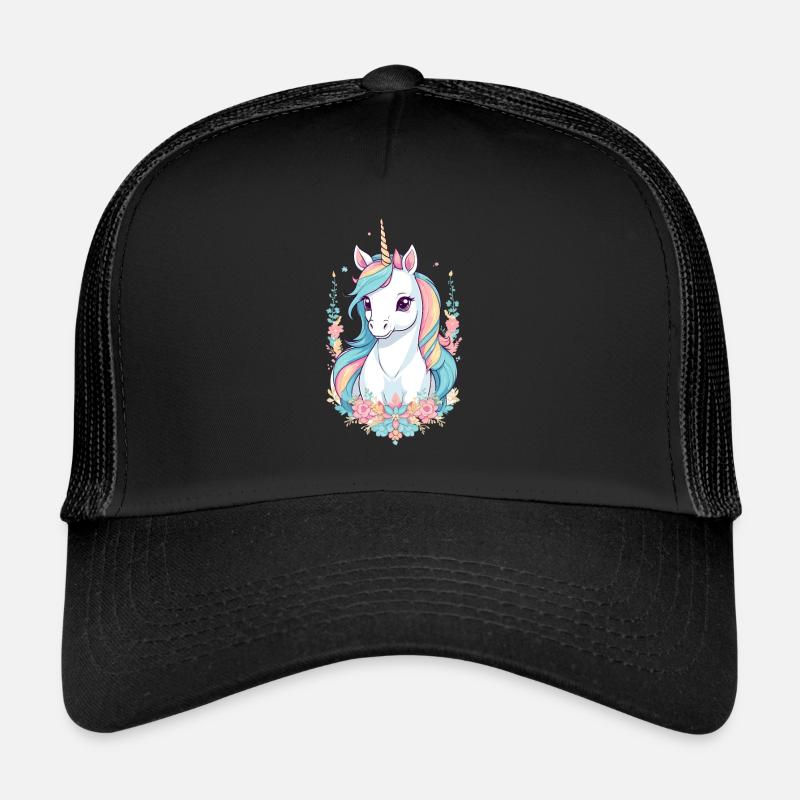 Lustige Einhörner Pastell Farben Trucker Cap