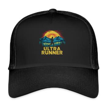 Ultramarathons Ultralauf Ultramarathon Läufer - Trucker Cap - Schwarz/Schwarz - Vorne