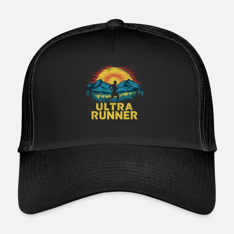 Ultramarathons Ultralauf Ultramarathon Läufer - Trucker Cap - Schwarz/Schwarz