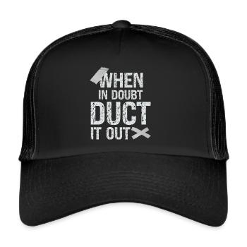 Duct Tape Engineer Humorous Men's Duct Tape - Trucker Cap - black/black - Front