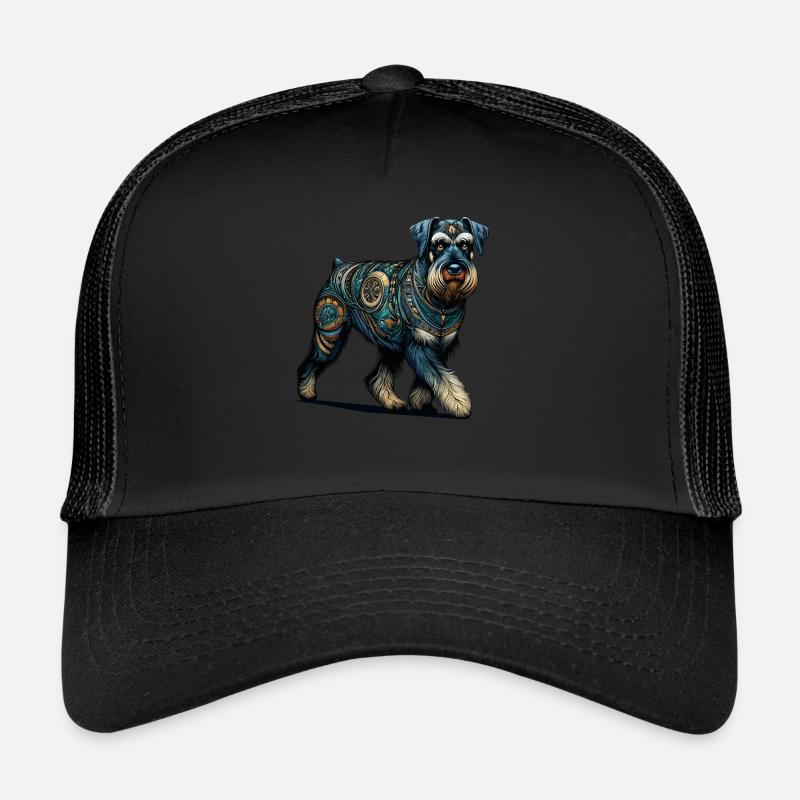 Mandala Art Schnauzer Géant Schnauzers Casquette trucker 