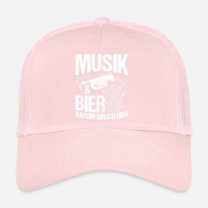 Music & Beer That's why I'm here Booze Drinking Tour Bi Trucker Cap