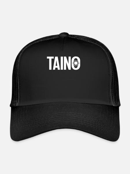 Taino Indian Puerto Rico Boricua Puerto Rican - Trucker Cap - black/black - Front