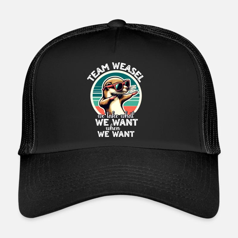 Funny Weasel Sayings - Trucker Cap - black/black