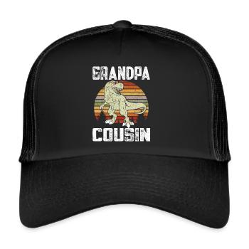 Opasaurus T Rex Dinosaur Grandpa Saurus - Trucker Cap - black/black - Front