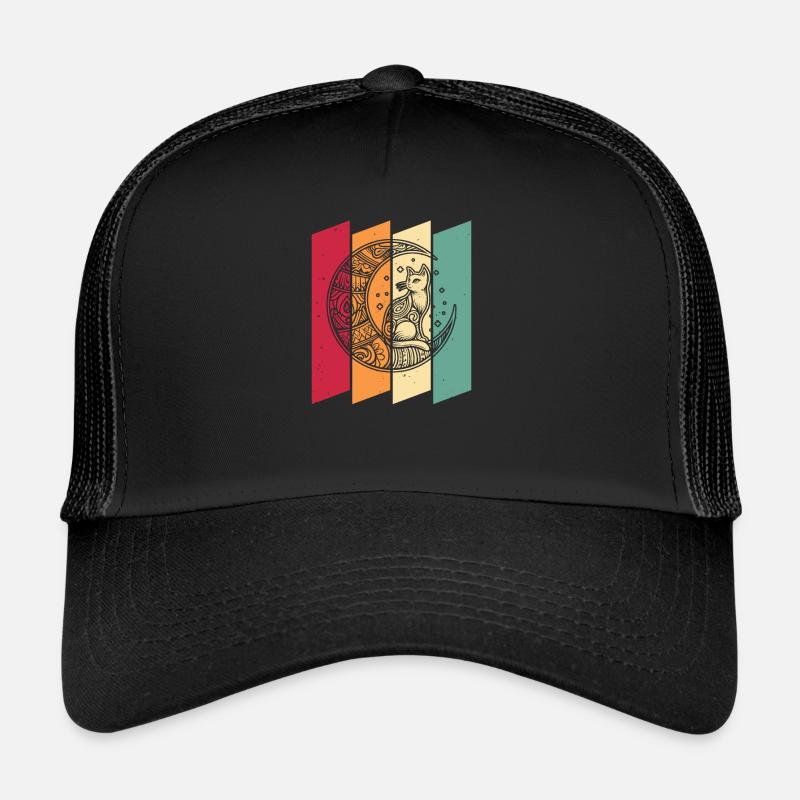 Phases de lune tribales de chat Casquette trucker 