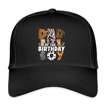 Papa Of The Wild One Anniversaire Zoo Safari à thème - Casquette trucker  - noir/noir - Devant