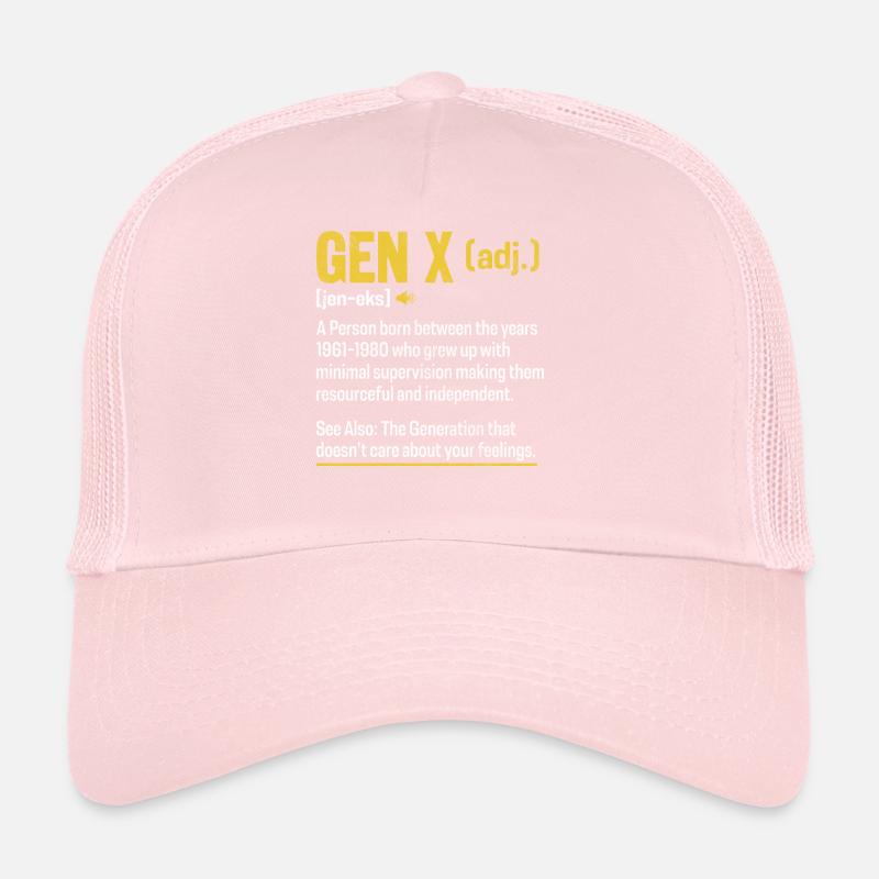 Gen X Funny Definition Xennials Generation X Trucker Cap