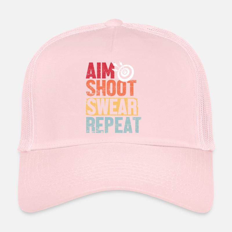 Aim Shoot Jurez Répéter Archery Retro Groovy Arc Casquette trucker 