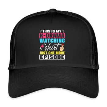 Koreanischer Drama Merch K-Drama Liebhaber Fan - Trucker Cap - Schwarz/Schwarz - Vorne