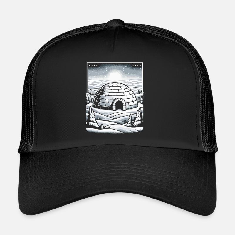 Igloo glace flocon de neige hiver Casquette trucker 