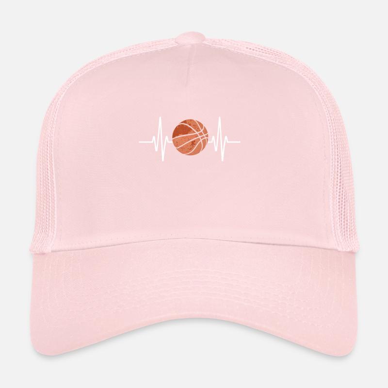 Conception de battement de cœur de basket-ball Casquette trucker 