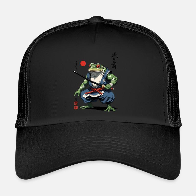 Samurai Frosch Vintage Ukiyo-e Stil Kunstwerk Trucker Cap