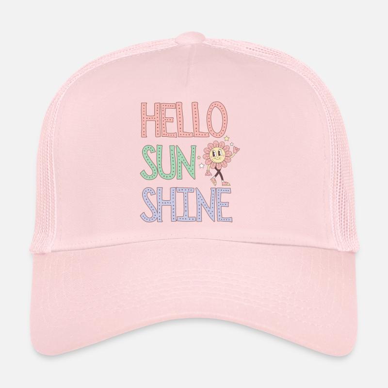 Hello Sunshine Floral Pastel Casquette trucker 