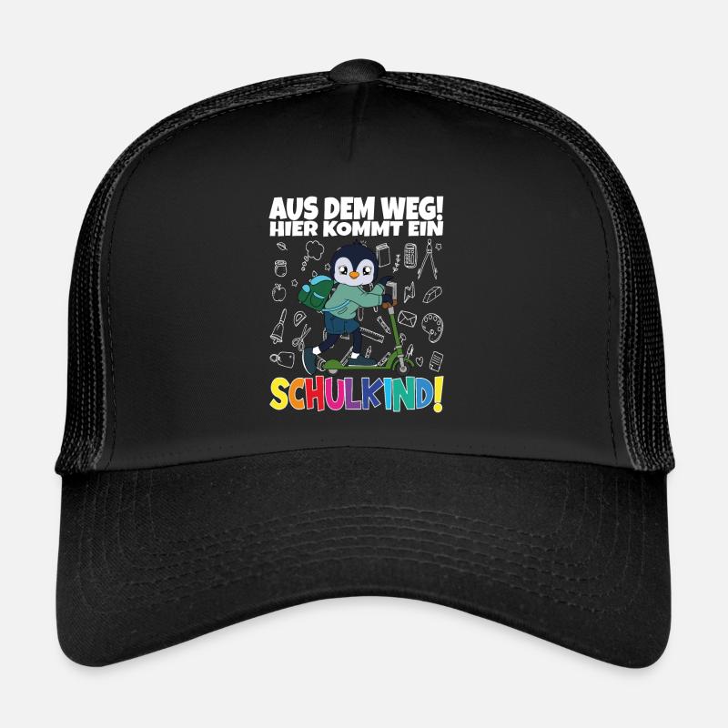 Schulkind 2024 Einschulung Schulanfang - Trucker Cap - Schwarz/Schwarz