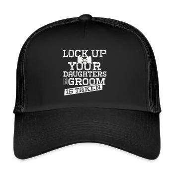 Enterrement de vie de garçon marié - Casquette trucker  - noir/noir - Devant