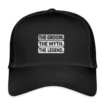Enterrement de vie de garçon marié - Casquette trucker  - noir/noir - Devant