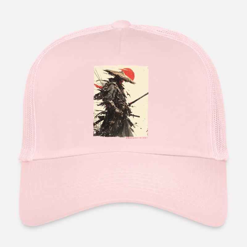 Samurai Fighter - Japanese Ukiyo-e Artwork Trucker Cap