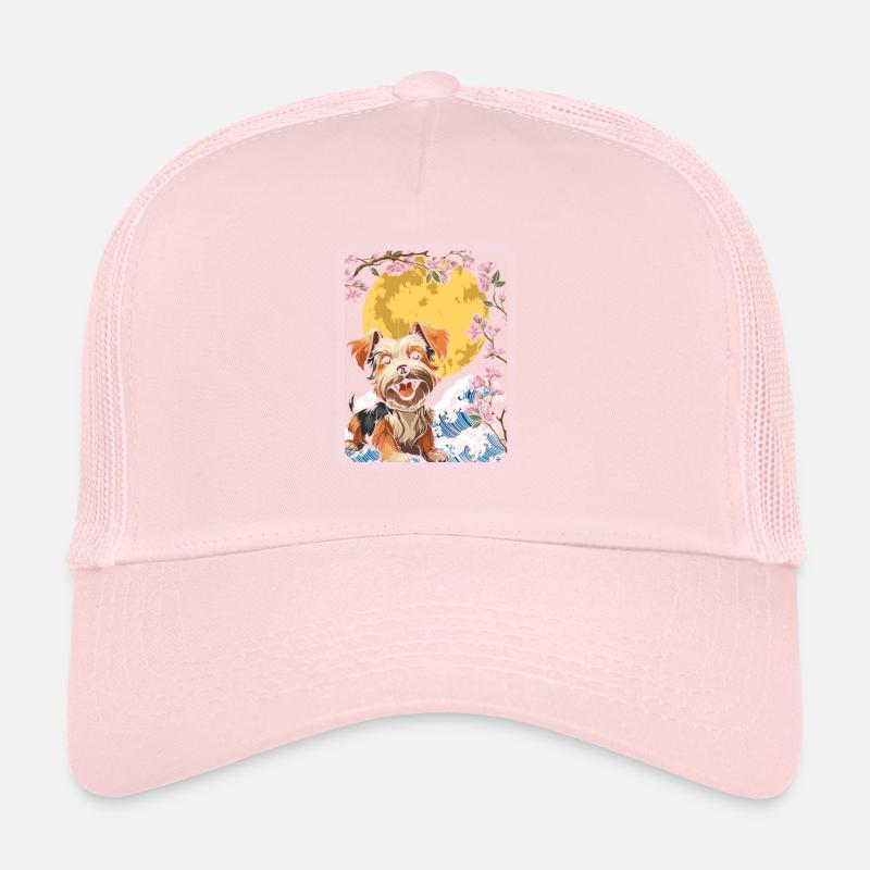 Yorkshire Terrier Japon Cherry Blossom Lune Casquette trucker 