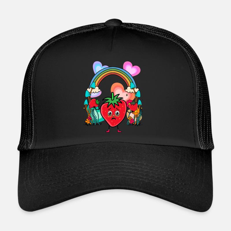 Erdbeeren Erdbeer Regenbogen Obst Früchte Sommer Trucker Cap