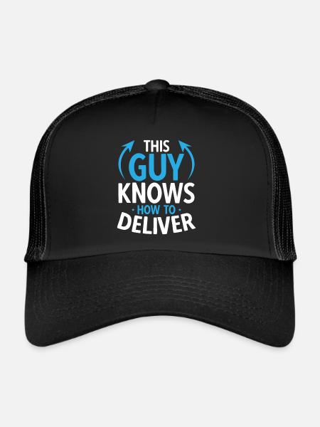 Livraison de colis fournisseur - Casquette trucker  - noir/noir - Devant