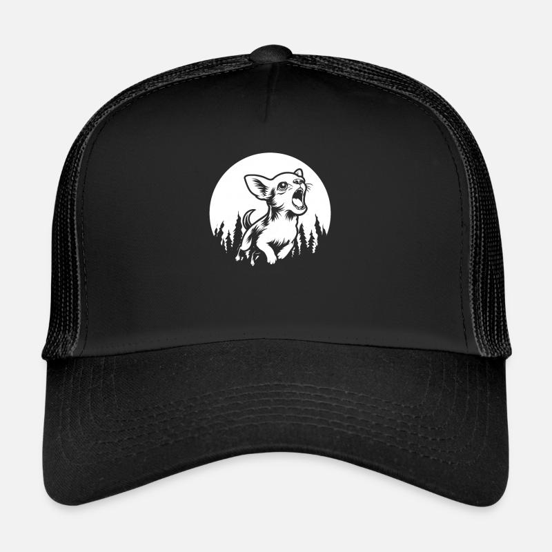 Chihuahua Moon Howling Trucker Cap