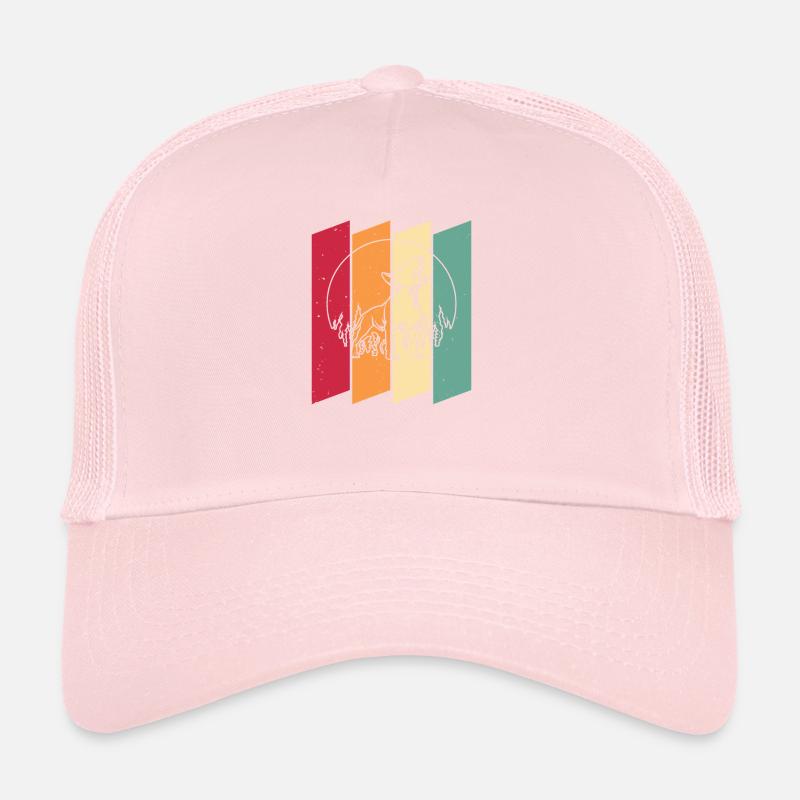 Bull Terrier Moon Howling Trucker Cap