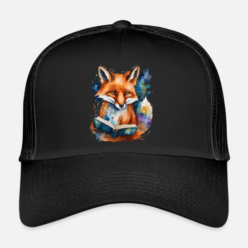 Livre de lecture renard imprimé de conception animale colorée Casquette trucker 