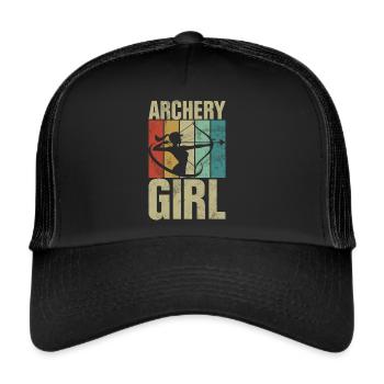 Tir à l’arc Chasse à l’arc Filles Chasse à la flèche - Casquette trucker  - noir/noir - Devant