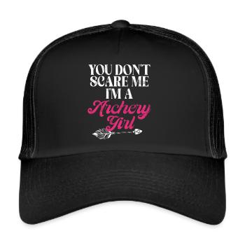 Tir à l’arc Chasse à l’arc Filles Chasse à la flèche - Casquette trucker  - noir/noir - Devant