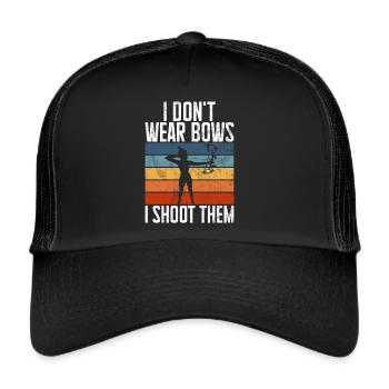 Tir à l’arc Chasse à l’arc Filles Chasse à la flèche - Casquette trucker  - noir/noir - Devant