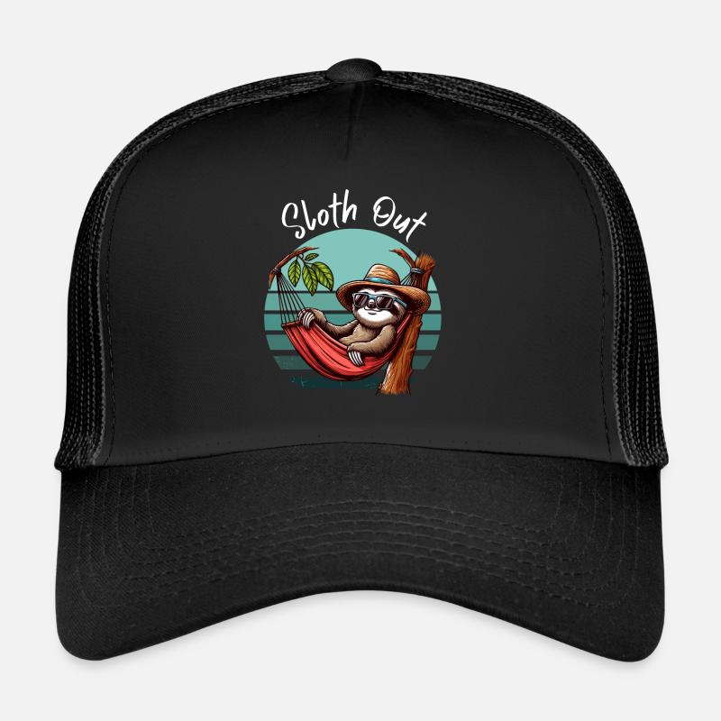 Sloth Hamac Time Out Vacances Plage Mer Fun Casquette trucker 
