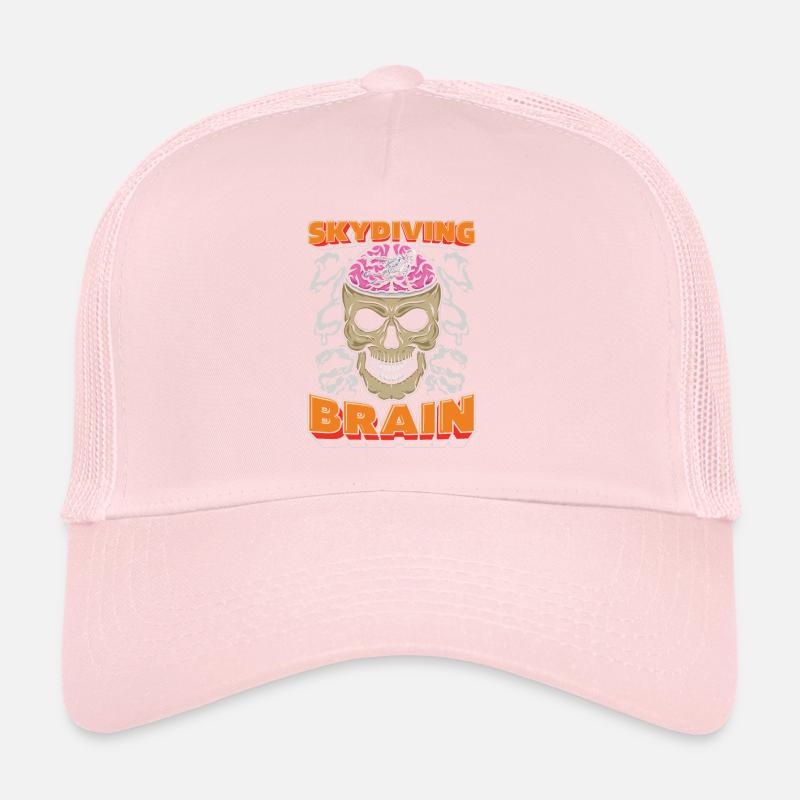 Parachutist Skydiving Skull Trucker Cap